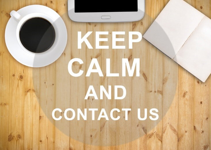 Keep Calm and Contact Us